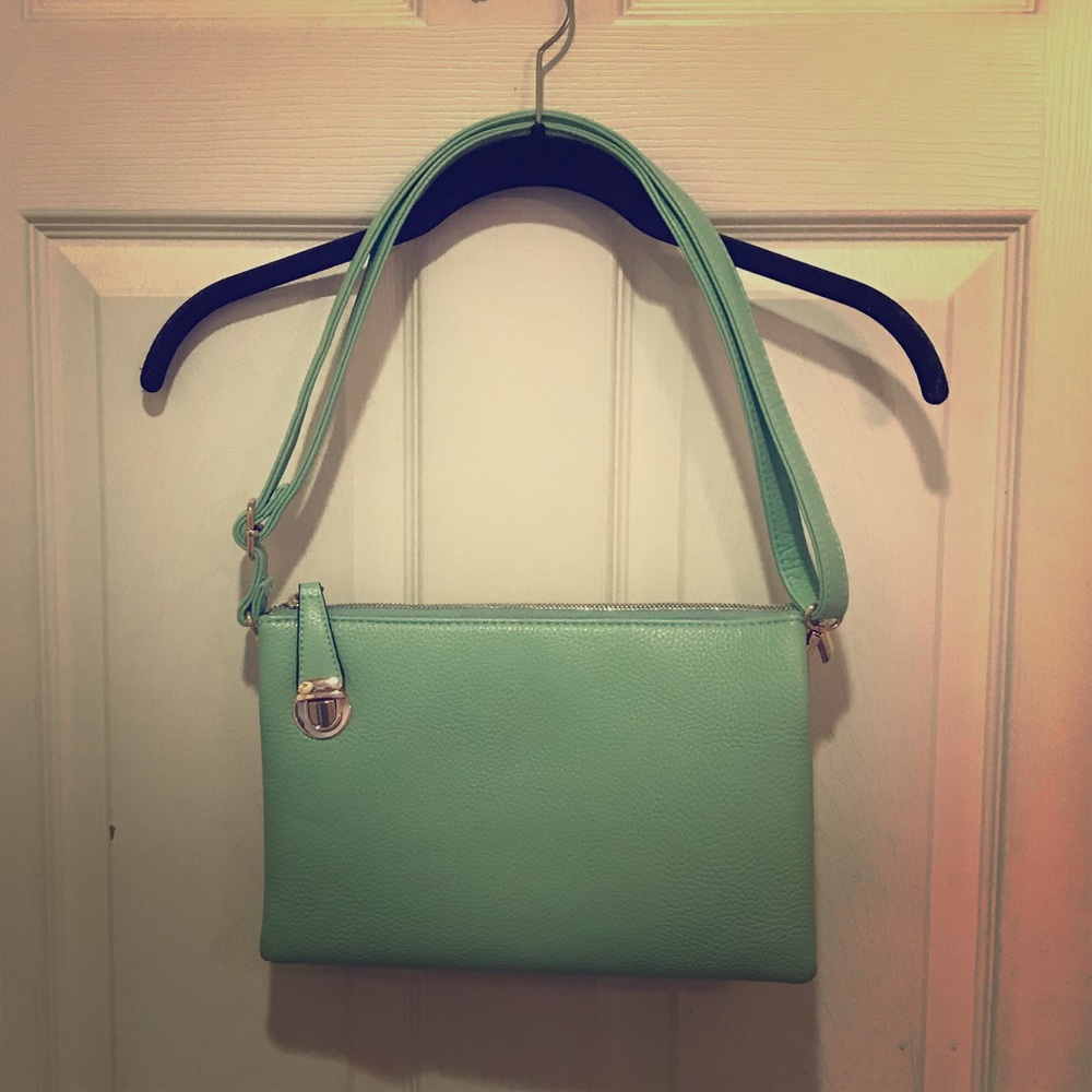 Mint Green Convertible Handbag